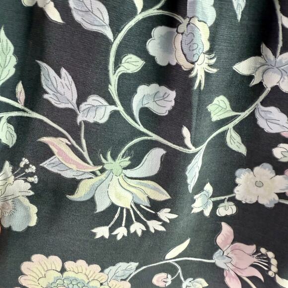 LOFT 2 Pairs Women's XSP Floral 100% Viscose Blue & Gray Fluid Drawstring Pants - Picture 13 of 14